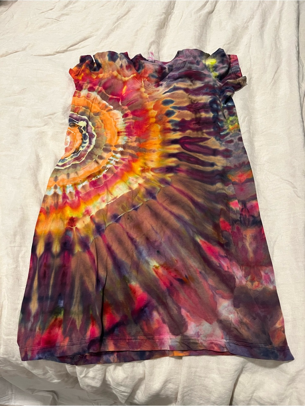 Vibrant Multicolor Tie-Dye Dress